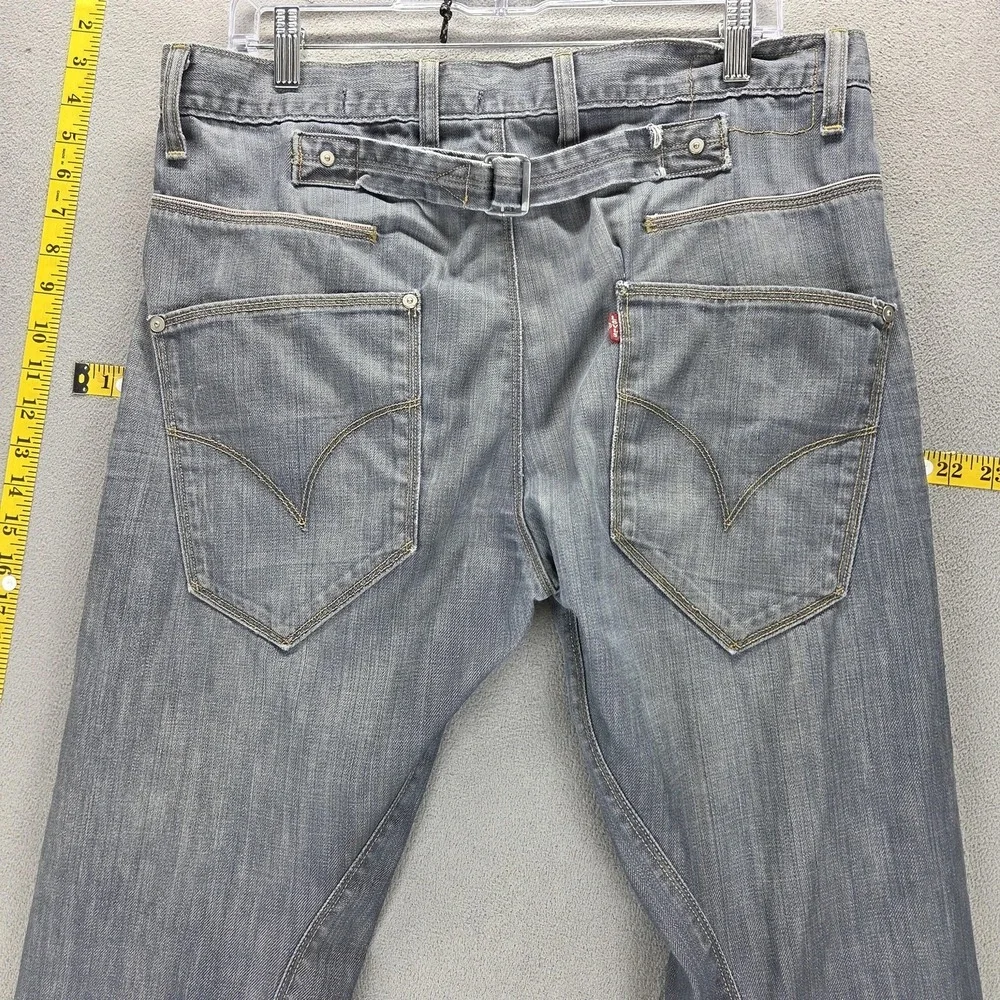 Vintage Levis Engineered Jeans Mens Gray Buckle Back Twisted Fits 34x30